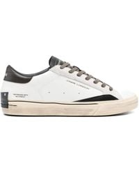 Crime London - Distressed Leather Sneakers - Lyst