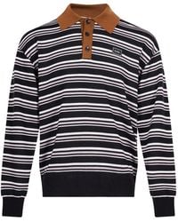 Drole de Monsieur - Striped Long-Sleeve Polo Shirt - Lyst