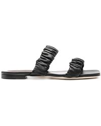 STAUD - Maya Leather Flat Sandals - Lyst