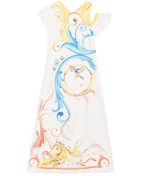 Moschino - Graphic-Print Cut-Out Maxi Dress - Lyst