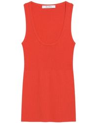 Max Mara - Ribbed-Knit Scoop-Neck Top - Lyst