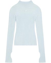 Courreges - Pullover Mit Logo-Stickerei - Lyst