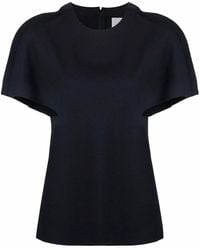 Jil Sander - Blouse À Manches Courtes Structurées - Lyst