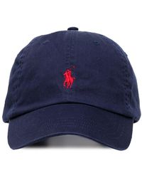 Polo Ralph Lauren Baseballkappe mit Logo-Stickerei - Blau