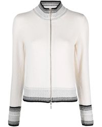 Barrie - Mottled Zip-Up Cashmere Cardigan - Lyst