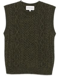 Bompard - Cable-Knit Sleeveless Vest - Lyst