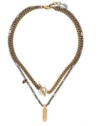 Alexander McQueen - Collar de cadena con colgante del logo - Lyst