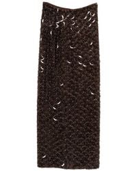 P.A.R.O.S.H. - Sequin-Embellished Maxi Skirt - Lyst