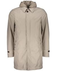 Moorer - Abrigo Con Capucha Y Botones - Lyst