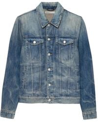 AllSaints - Fitted Trucker Denim Jacket - Lyst