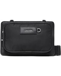 Calvin Klein - Logo-Patch Shoulder Bag - Lyst