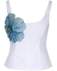 Lela Rose - Floral Sleeveless Blouse - Lyst