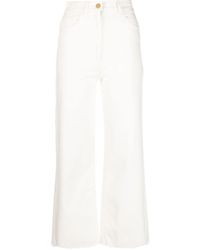 Elisabetta Franchi - High-waisted Cropped Jeans - Lyst