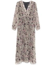 BOSS - Maxi-Jurk Met Abstracte Print - Lyst