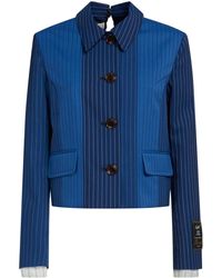 Marni - Pinstripe-pattern Virgin Wool Jacket - Lyst