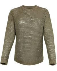 Fabiana Filippi - Sequin-Embellished Open-Knit Sweater - Lyst