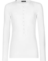 Dolce & Gabbana - Long-Sleeve Button-Fastening Top - Lyst