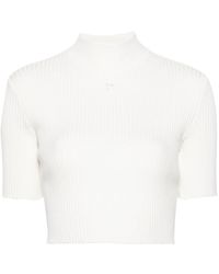 Courreges - Mock-neck Ribbed Top - Lyst