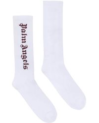 Palm Angels - Intardia-knit Logo Calf Socks - Lyst