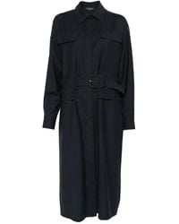 Fabiana Filippi - Robe Mi-Longue À Taille Ceinturée Et Poches - Lyst