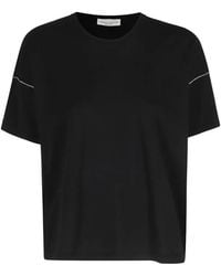 Roberto Collina - Piping-Detail Dropped-Shoulder T-Shirt - Lyst