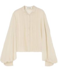 Rohe - Chemise Plissée À Manches Ballon - Lyst