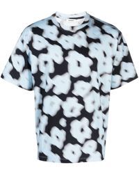 Sandro - T-Shirt mit Blurry Flowers-Print - Lyst