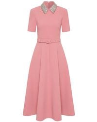 Rebecca Vallance - Xena Short-Sleeve Midi Dress - Lyst