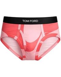 Tom Ford - Abstract-Print Logo-Waistband Briefs - Lyst
