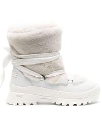 Mackage - Neutral Conquer Shearling Ankle Boots - Women's - Sheep Skin/shearling/rubber/calf Leather - Lyst