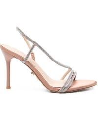Twentyfourhaitch - Flamenco Crystal-Embellished Slingback Sandals - Lyst