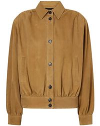 Saint Laurent - Suede Shirt Jacket - Lyst