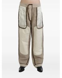 Commun's - Contrast-Panelled Trousers - Lyst