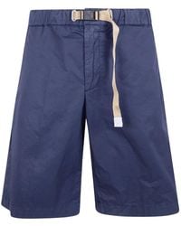 White Sand - Belted Cotton Shorts - Lyst