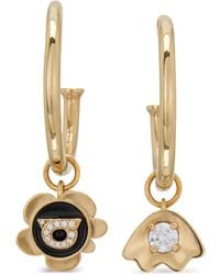 Ferragamo - Charm Gancini Hoop Earrings - Lyst