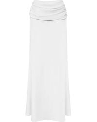 POST MERIDIEM - Zip-Fastening Draped Maxi Skirt - Lyst