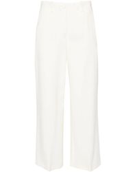 Erika Cavallini Semi Couture - Straight-Leg Cropped Trousers - Lyst