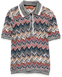 Missoni - ジグザグニット ポロシャツ - Lyst