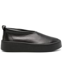 Jil Sander - Round-toe Leather Loafers - Lyst