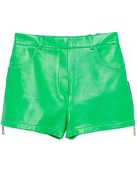 MITILIANE COUTURE - Zip-Detail Leather Shorts - Lyst