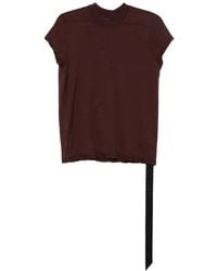 Rick Owens - T-Shirt Met Banddetail En Korte Mouwen - Lyst