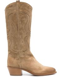 Sartore - 50mm Western-style Suede Boots - Lyst