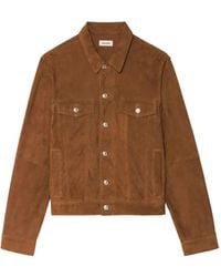 Zadig & Voltaire - Button-Fastening Suede Jacket - Lyst