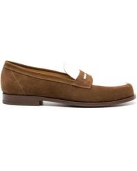 SCAROSSO - Two-Tone Suede Loafers - Lyst