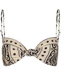 Johanna Ortiz - Top de bikini con estampado Bandana Marina - Lyst