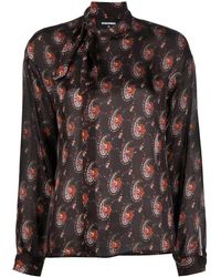 DSquared² - Graphic-Print Blouse - Lyst
