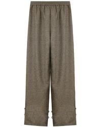 ANDAMANE - Renee Button-Detail Trousers - Lyst
