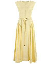 Acler - Alvie V-Neck Belted Maxi Dress - Lyst