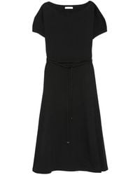 Lemaire - Belted Boat-Neck Midi Dress - Lyst