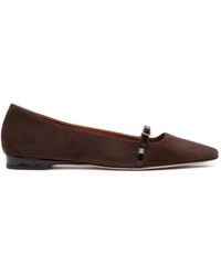 CAREL PARIS - Mili Buckled Suede Ballet Flats - Lyst